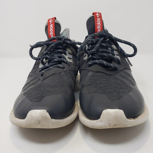 Adidas Originals Tubular Runner Weave Athletic Shoes Size 8 Mens Gray Red - Picture 3 of 8